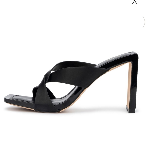New York & Company Black Cross-Strap Heels - Picture 2 of 10